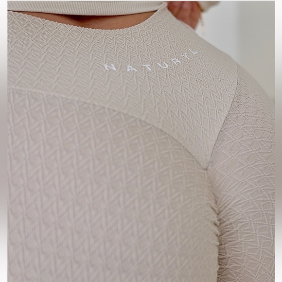 🆕 Naturyl Textured Lounge Leggings Cream - Picture 4 of 8